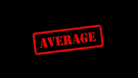 Red "AVERAGE" Stamp Animation on Black, White, Green and Alpha Channel Stock Footage 117453485
