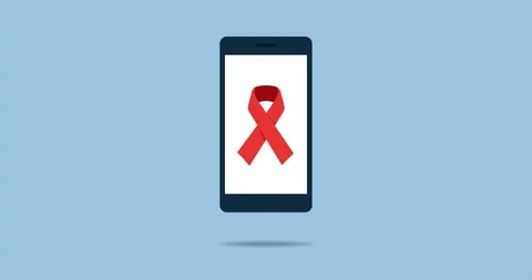 Red awareness ribbon Stock Footage 118090720