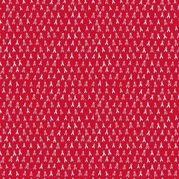Red awareness ribbon seamless pattern, white ribbons on red background Stock Illustration