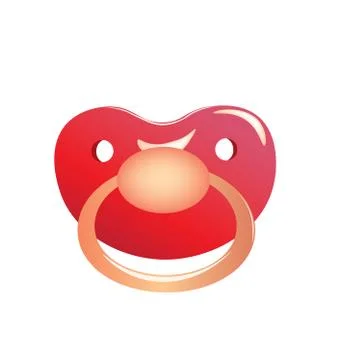 Red baby pacifier Stock Illustration