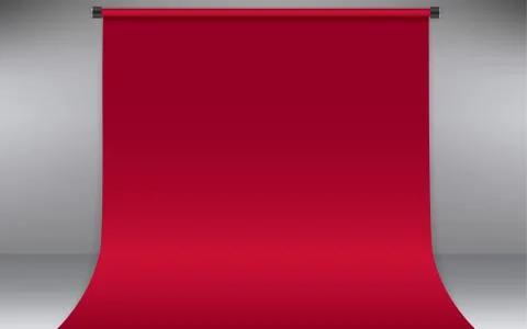 Red backdrop in the studio room Stock Illustration