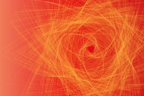 Red background with abstract lines, grid of repeating figures. Vector pattern Stock Illustration