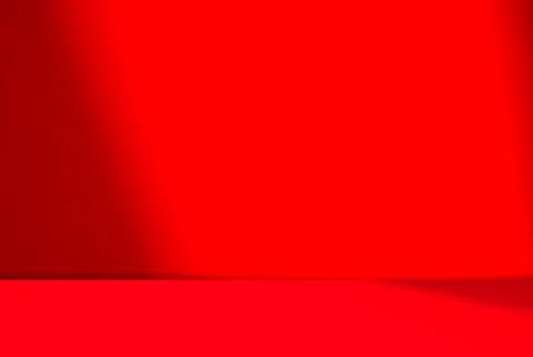 Red Background Abstract Shadow Leaf Black Gradient Pastel Studio Room Foto stock