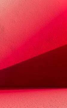 Red Background Abstract Shadow Leaf Black Gradient Pastel Studio Room Stock Photos