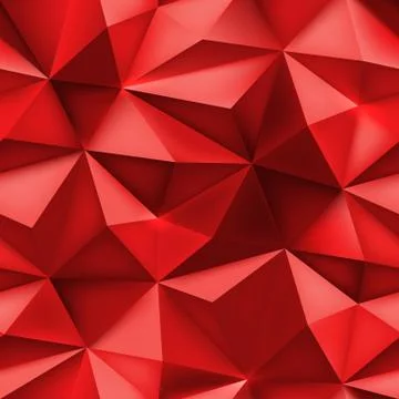 Red background. Abstract triangle mesh texture. Stock Illustration