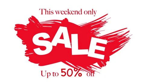 Red background and white inscription sale after effects After Effects素材