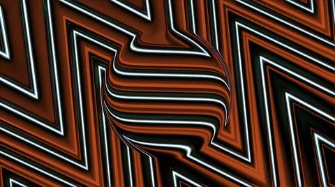 Red background in animation.Motion.A bright iridescent circle made of lines and Stock Illustration
