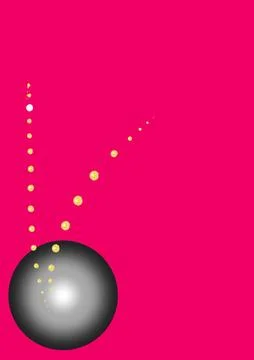 Red background with black and white gradient circle Illustrazione stock