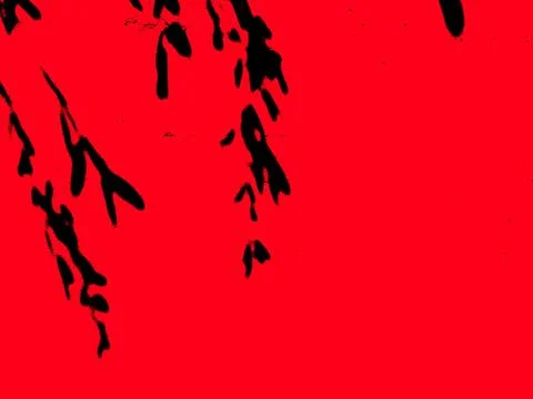 Red background with black elements. Abstract red-and-black background. Illustrazione stock