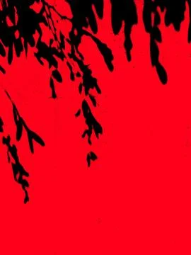 Red background with black elements. Abstract red-and-black background. Illustrazione stock