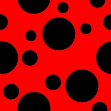 Red background with black spots Stock Illustration