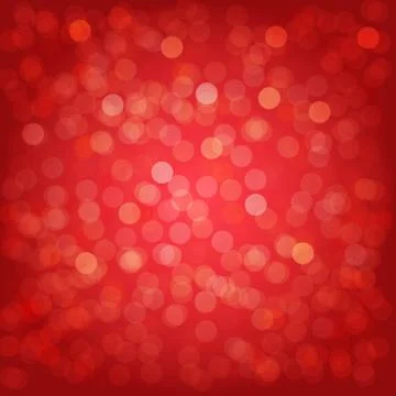 Red background with bokeh Stock Illustration