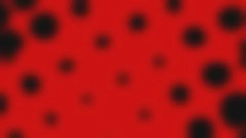 Red background with bold black circular spots Stock Illustration