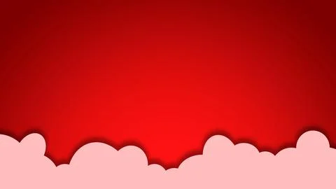 Red background with cloud Stock Illustration