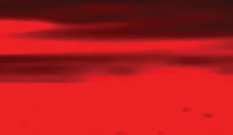Red background with dark clouds and abstract shapes in crimson tones and 库存插图