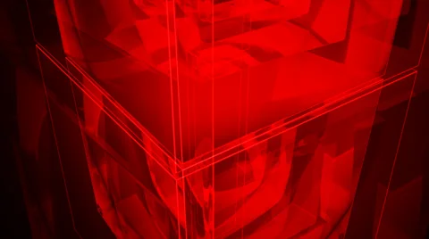 Red Background Design Cube Stock Footage 56243760