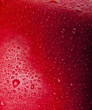 Red background in drops of water Stock Photos