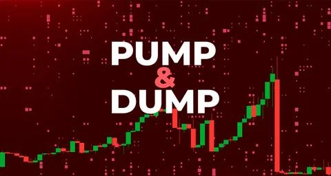 Red Background with Falling Candlestick Chart. Pump and Dump Stock Illustration