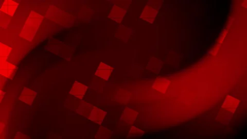 Red background features overlaid translucent squares creating swirling depth. Stock Footage 301935780