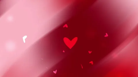 Red background features small scattered hearts Stock Footage 297605437