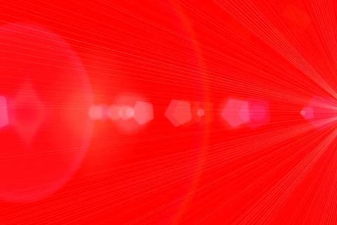 Red background with flare effect and sunrays Stock Photos