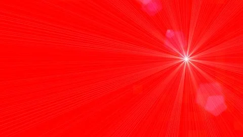 Red background with flare effect, sunrays, and copy space Stock Photos