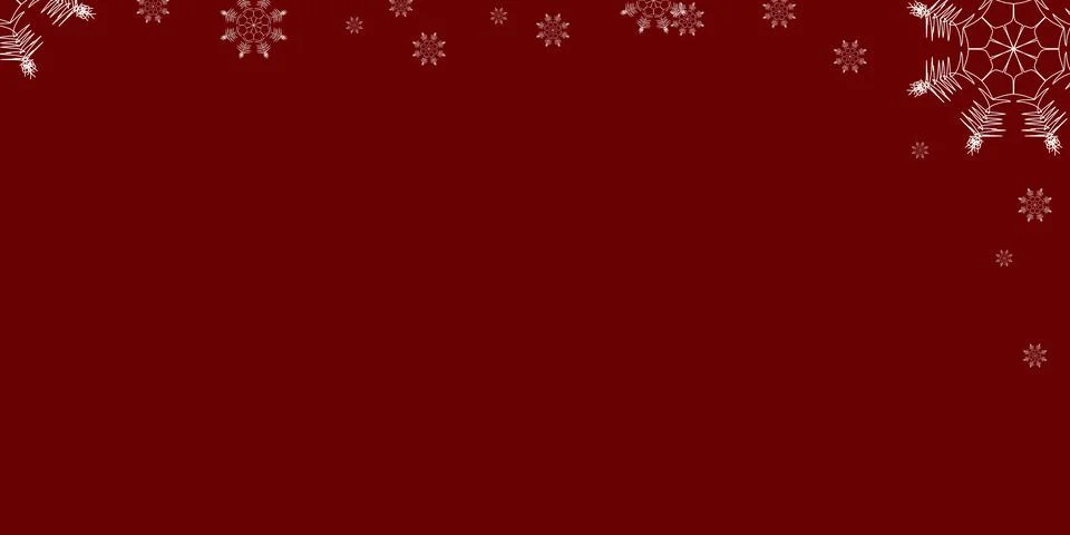 Red background frame with snowflakes. copy space. Blank for design. Merry C.. Stock Illustration