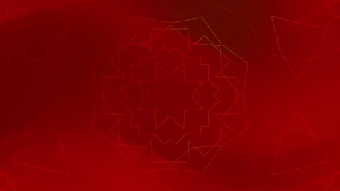 Red background with geometric shapes and patterns. 库存影片 280487305