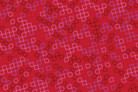 Red background with geometric square pattern for design Stock Photos