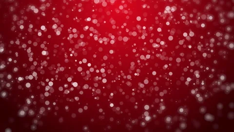 Red background with glistening white falling round snowflakes. Festive looped 스톡 동영상 291870769