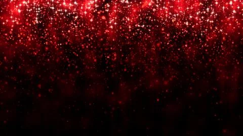 Red background with glitter particles. Beautiful festive sparkling background Stock Illustration