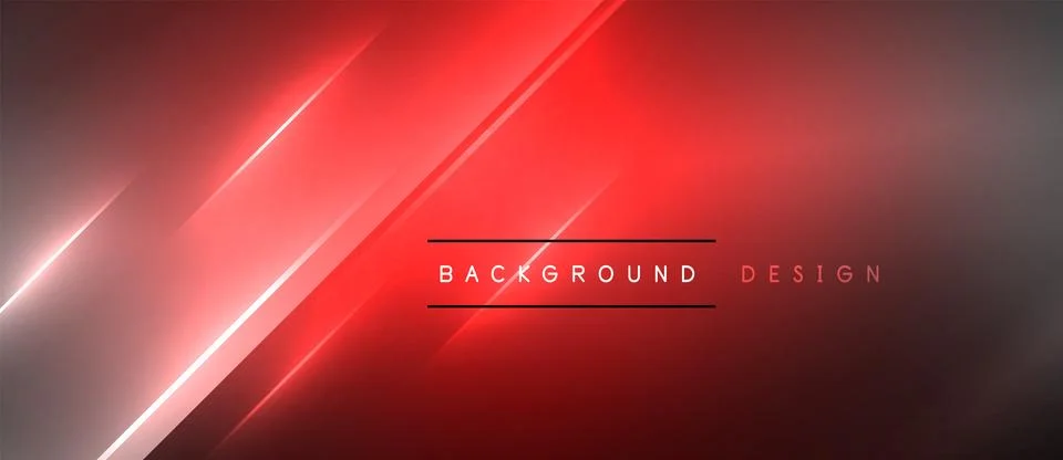A red background with glowing lines on it Stock Illustration