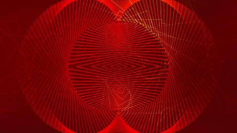Red background with glowing red lines forming circular pattern. Stock Footage 280489293