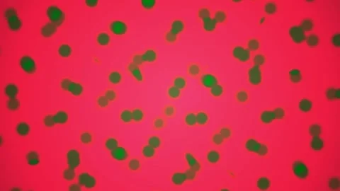 Red Background With Green Dots Pattern. Stock Footage 335115367