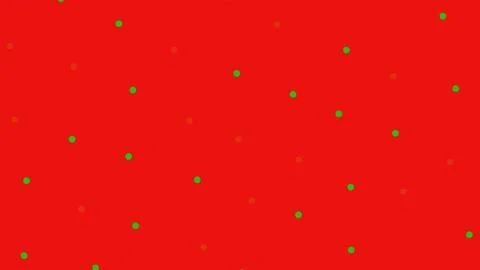Red background with green polka dot pattern Stock Illustration