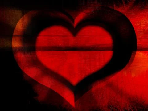 Red background with heart Stock Illustration