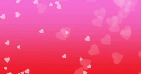 Red background with hearts Stock Footage 84967666