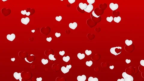 Red background with a hearts Stock Footage 85045822