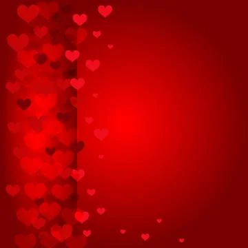Red background with hearts. Stock-Illustration