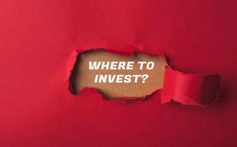 A red background with a hole in it Stock Photos