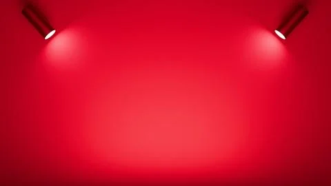 Red background illuminated by two spotlights from top corners Stock Illustration