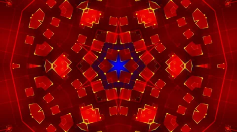 Red background, kaleidoscope, loop Stock Footage 38187948
