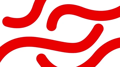 Red background line 13 white Stock Footage 340472306