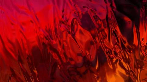 Red background with liquid textures. Beautiful wavy abstraction.  Stock Illustration