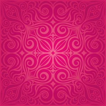 Red  background mandala design Stock Illustration