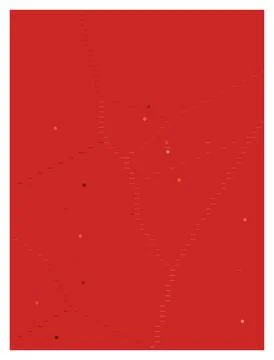 Red background with minimalist scattered small line segments and dotted cir.. Stockillustratie