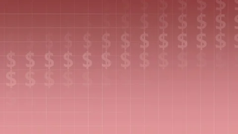 Red Background with moving Dollar-Symbols, loop-able Stock Footage 77327348