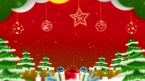 Red background. New Year holidays. Christmas and New Year decoration red Stock Footage 295744930