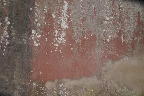 Red background old crack design on cement concrete texture wallpaper pattern Stock Photos