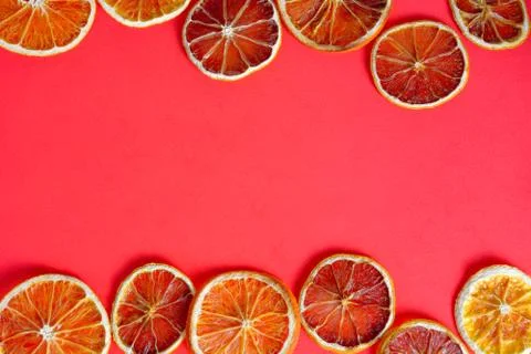 Red background with oranges Stock Photos